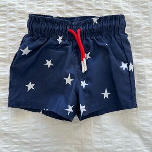 Cat & Jack Navy Star Print Swim Suit Shorts, Size 9M
